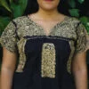 Blusa bordada San Antonino negra con dorado