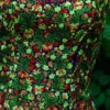 Crop Top - Corset bordado San Antonino azul con bordado multicolor