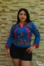 Blusa San Antonino azul con bordado multicolor