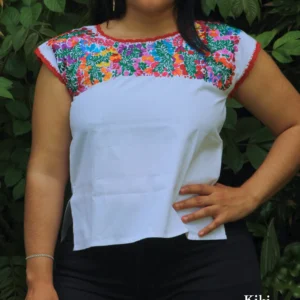 CC009-BLUSA-BORDADA-SANANTONINO (1) Blusa San Antonino blanca sin manga con bordado multicolor