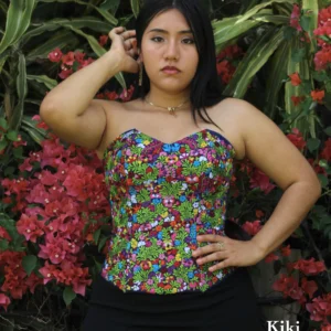 LS009-BLUSA-BORDADA-SANANTONINO (5) Crop Top - Corset bordado San Antonino azul con bordado multicolor