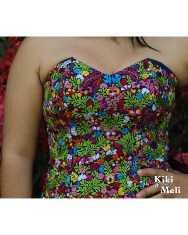 LS009-BLUSA-BORDADA-SANANTONINO (8) Crop Top - Corset bordado San Antonino azul con bordado multicolor